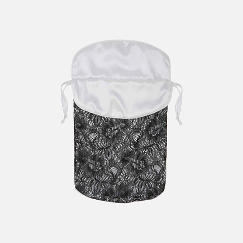 Sophisticated Black Lace Shoe Bag